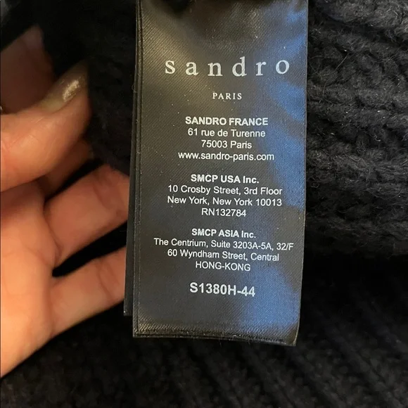 Lambswool angora cableknit sweater - Picture 5 of 6